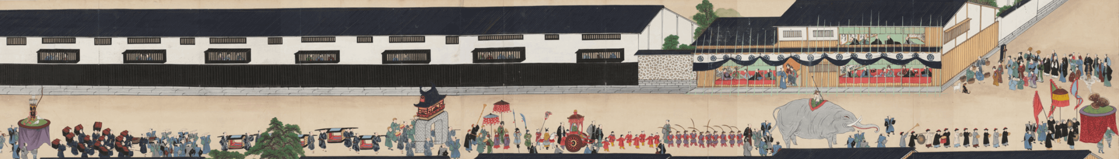 Bức tranh cuộn “Kiyo Suwa Myojin saishiju”, hiện được lưu giữ tại Thư viện Nakanoshima, Osaka.