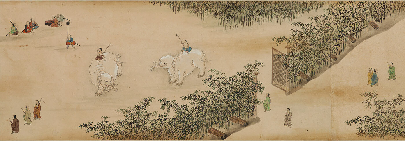Tranh cuộn “Koekisen zukan (Giao dịch thuyền đồ quyển)”, hiện được lưu giữ tại Bảo tàng Quốc gia Kyushu.